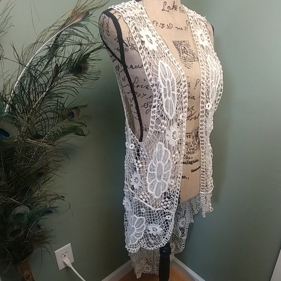 L.A.Hearts boho breezy crochet duster cardigan - Picture 3 of 8